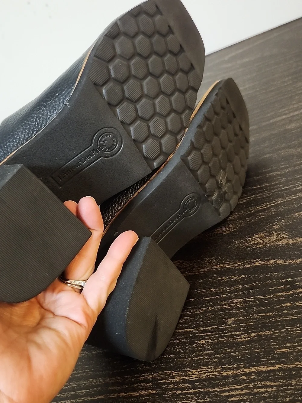 L'Amour Des Pieds Qiana Leather Block Heel Sling Sandal Black 8.5 To 9 comfort